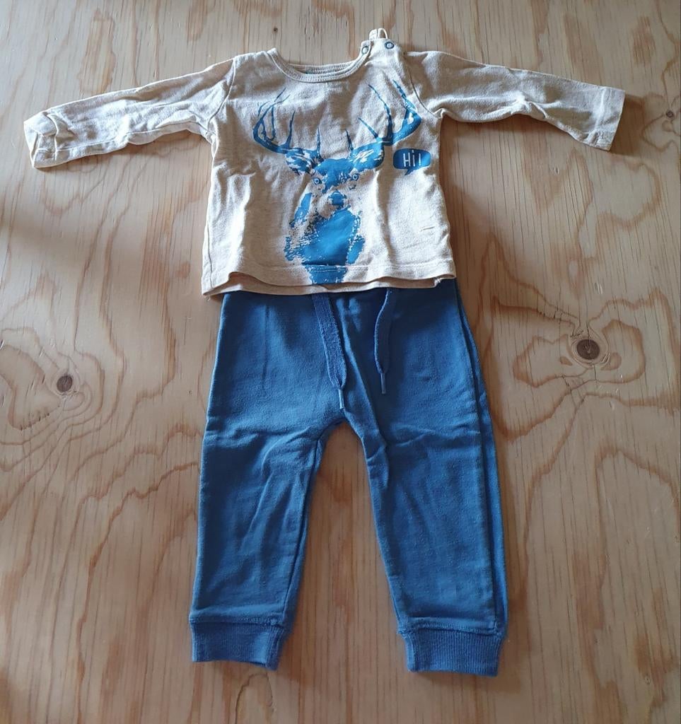 Cool setje met hert - Maat 62, Kinderen en Baby's, Babykleding | Maat 62, Ophalen of Verzenden, Zo goed als nieuw, Setje, Hema