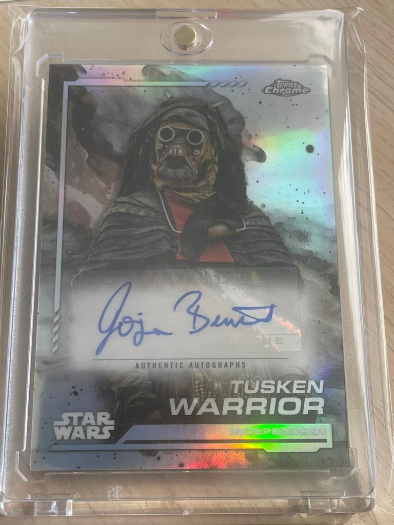 Topps chrome star wars auto Tusken Warrior, Ophalen of Verzenden, Nieuw, Plaatje