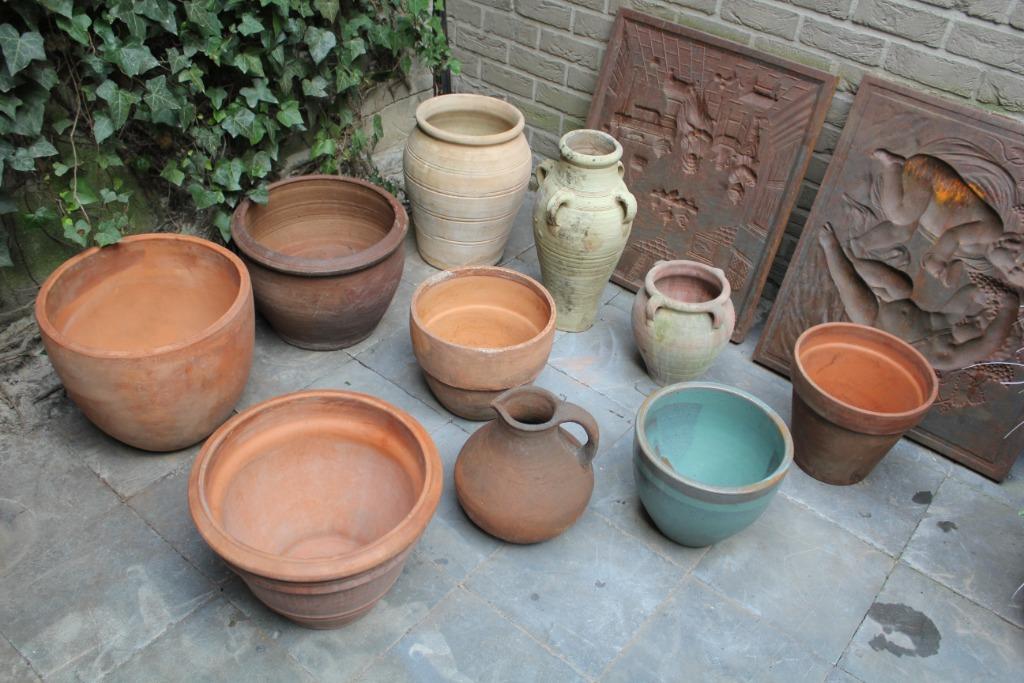 Diverse terracotta's, Tuin en Terras, Ophalen, Gebruikt, Balkon, Overige vormen