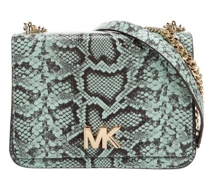 Michael Kors Mott LG Chain Shoulder Flap Embossed Leather, Enlèvement ou Envoi, Neuf