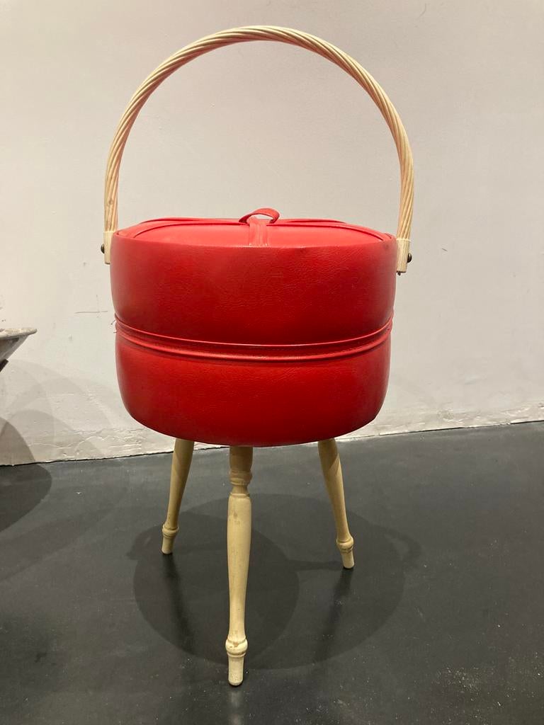 Vintage naai doos/ poef, Ophalen