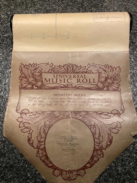 muziekrol voor pianola, Musique & Instruments, Pianos, Enlèvement ou Envoi, Utilisé, Piano