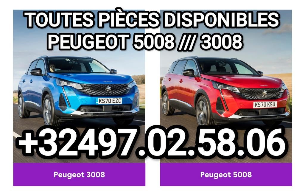 Toutes pièces disponibles pour PEUGEOT 3008 - 5008, Enlèvement ou Envoi, Renault
