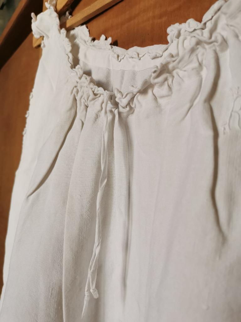 Franse brocante vintage onderjurk combinaison in linnen RA, Enlèvement ou Envoi