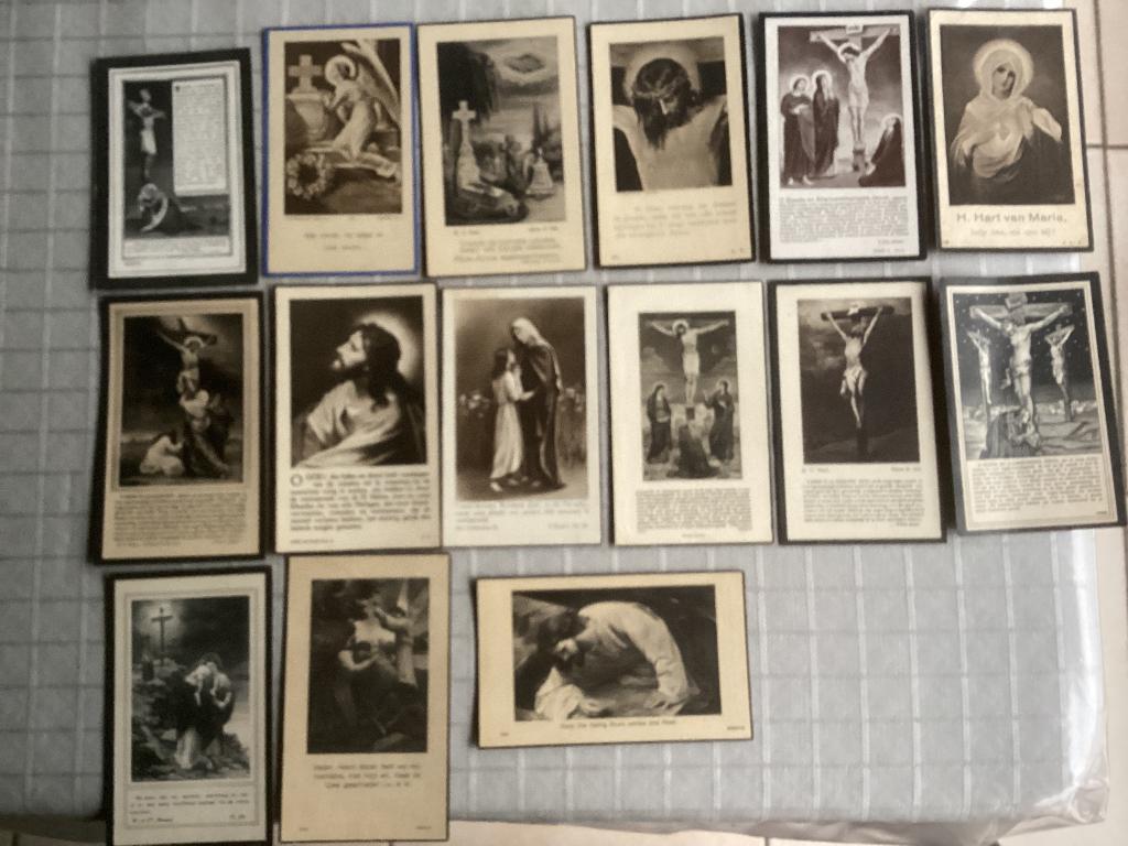 Lotje oude bidprentjes, Verzamelen, Ophalen of Verzenden, Bidprentje