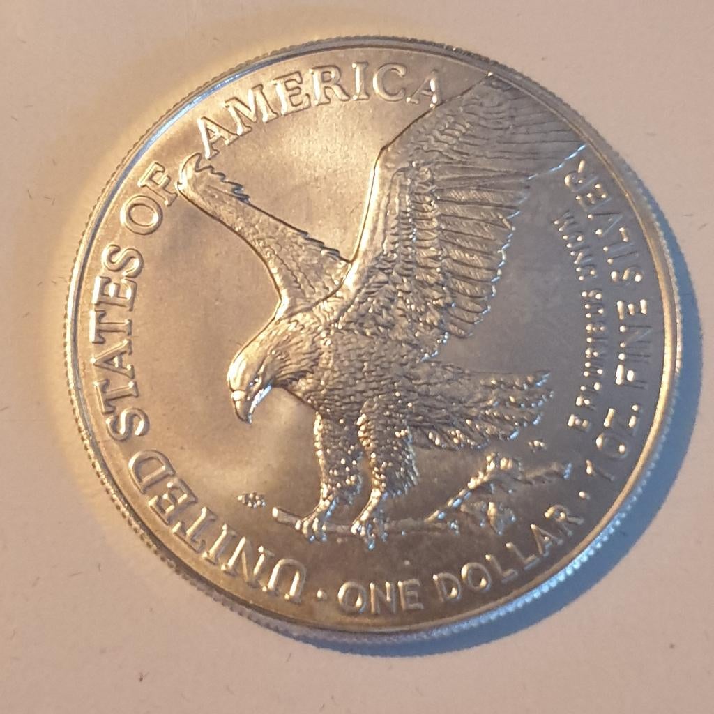 1 oz 999 zilveren american eagle 2021, Verzenden, Zilver