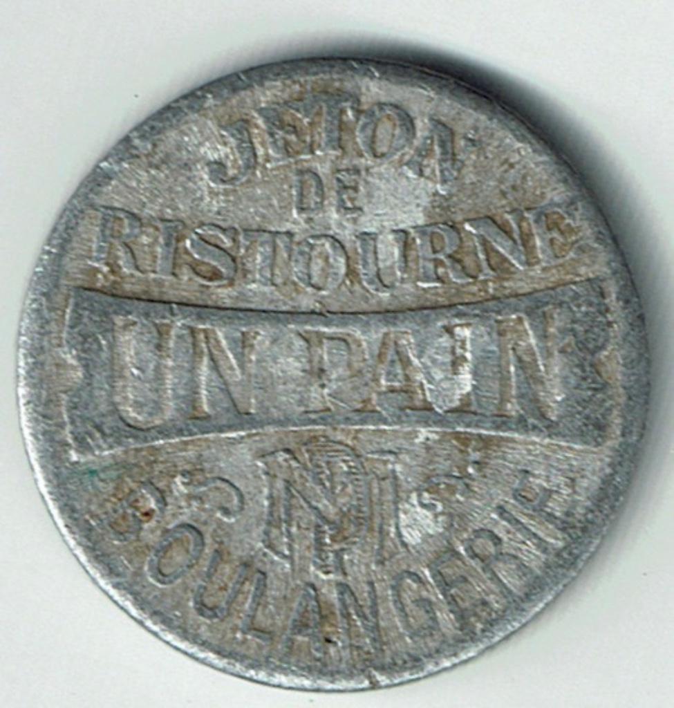 Jeton de ristourne un pain Maison du Peuple Bruxelles, Envoi, Autres matériaux