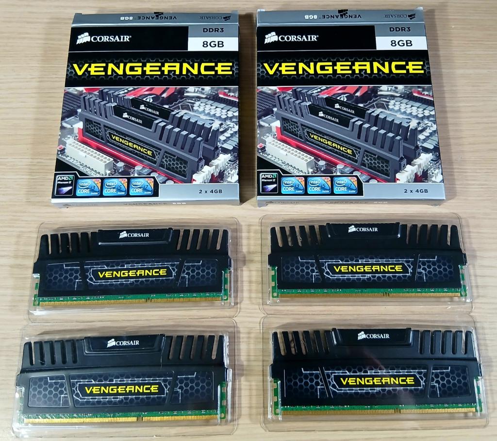 PC DRAM: 4 x 4GB DDR3 DRAM Corsair Vengeance, Computers en Software, RAM geheugen, Ophalen of Verzenden, Zo goed als nieuw, DDR3