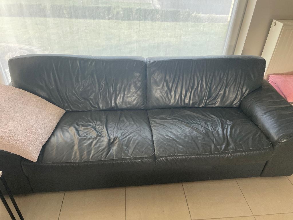 Zetel 3-zit, Huis en Inrichting, Ophalen, Kunststof, Gebruikt, Driepersoons