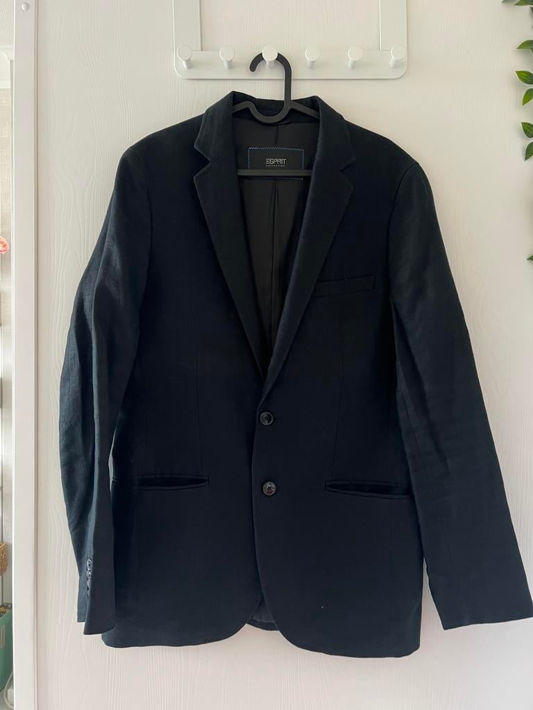 Zwarte linnen blazer Esprit M, Ophalen, Zo goed als nieuw