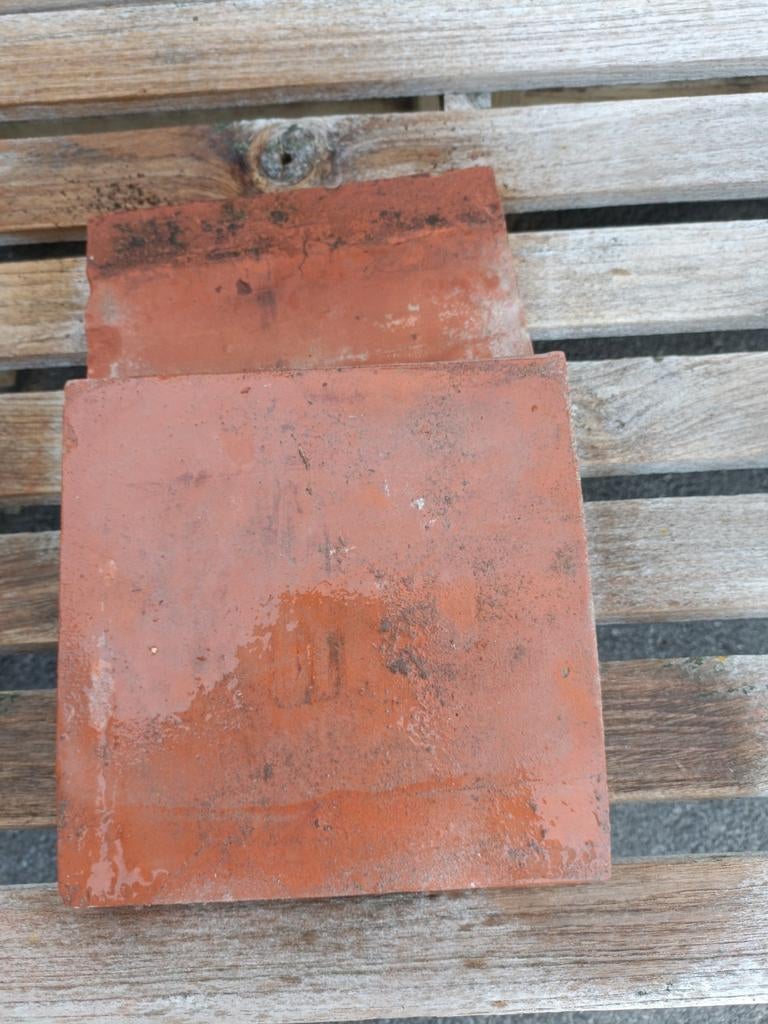 Terracotta tegels 19,5/19,5/2, Ophalen