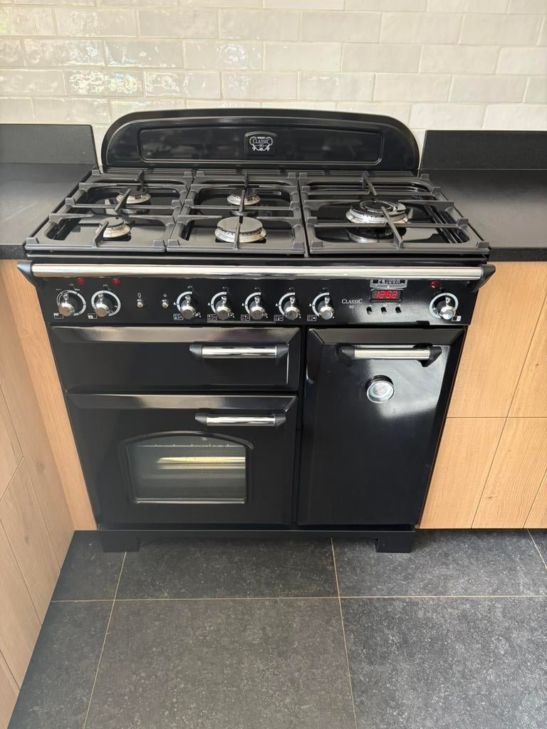 Falcón Classic 90, Electroménager, Cuisinières, Comme neuf, Autoportant, 5 zones de cuisson ou plus, 90 à 95 cm, 60 cm ou plus