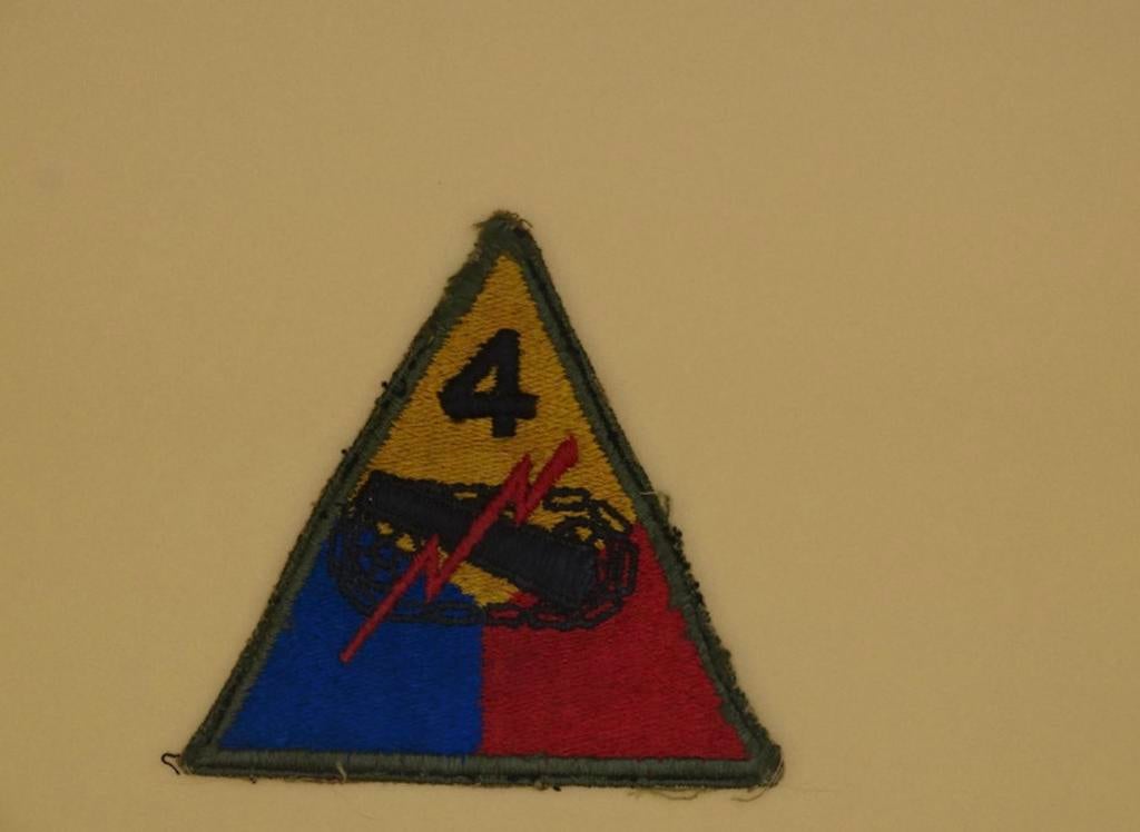 Patch 4th armored division us ww2 original, Ophalen of Verzenden
