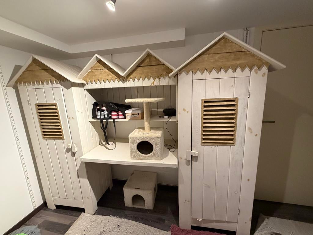 Cabine de plage avec bureau, Enlèvement, Comme neuf