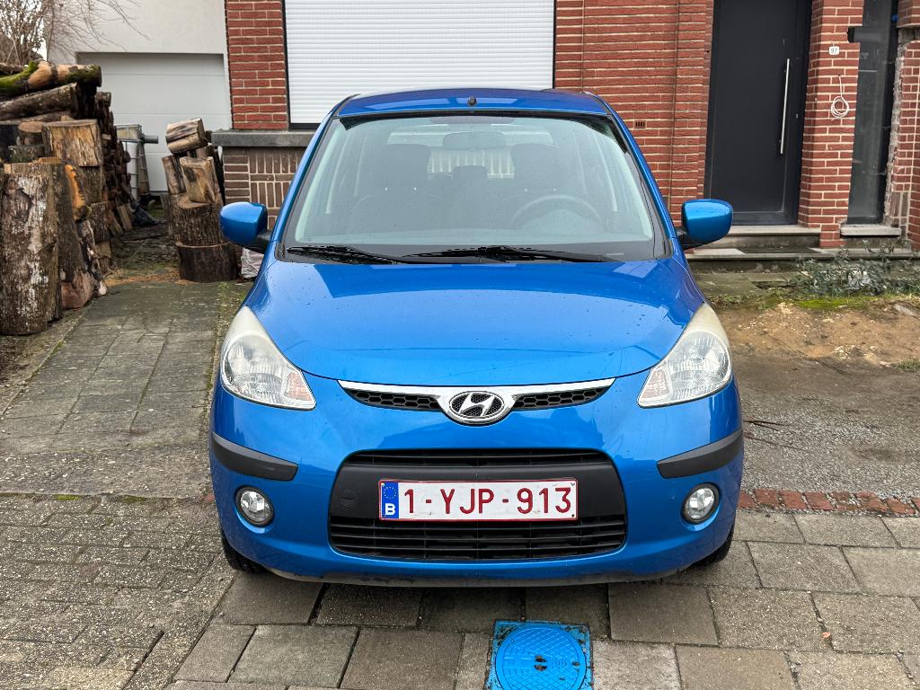 Hyundai i10 1.2 / 83.000km / Airco / Benzine / LEZ tot 2029, Auto's, Stof, Zwart, 4 cilinders, Blauw