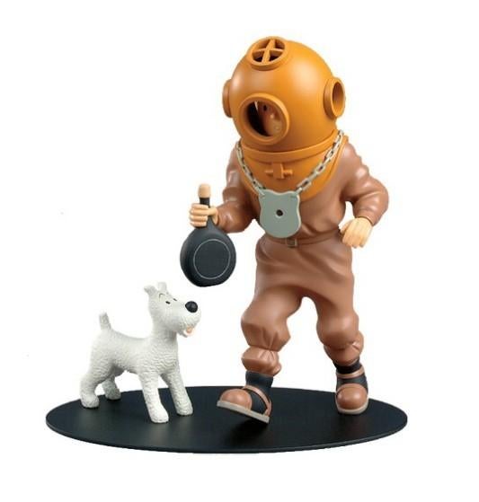 Tintin Nostalgie Scaphandrier 23cm, Enlèvement ou Envoi, Tintin, Neuf, Statue ou Figurine