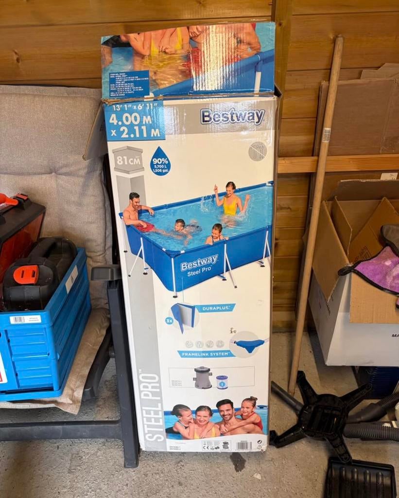 Zwembad met alle toebehoren, Tuin en Terras, Zwembaden, Ophalen, Zo goed als nieuw