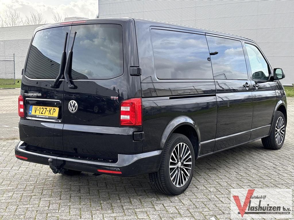 Volkswagen Transporter 2.0 TDI L2H1 Dubbel Cabine 4Motion Hi, Auto's, Bestelwagens en Lichte vracht, Automaat, Zwart, Bedrijf