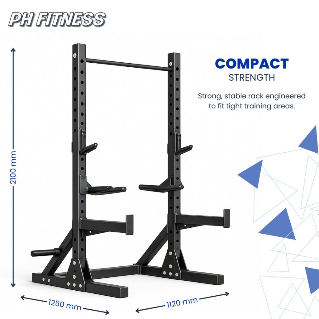 PH Fitness Heavy Duty Half Rack PROFESSIONEEL - 2.5MM, Ophalen of Verzenden, Nieuw, Borst, Halterstangen