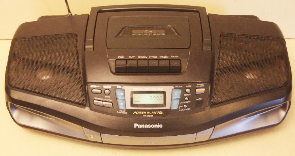 Panasonic Stereo Power Blaster / Radio - CD - Cassette, Ophalen of Verzenden, Zo goed als nieuw, Tuner of Radio, Draagbaar