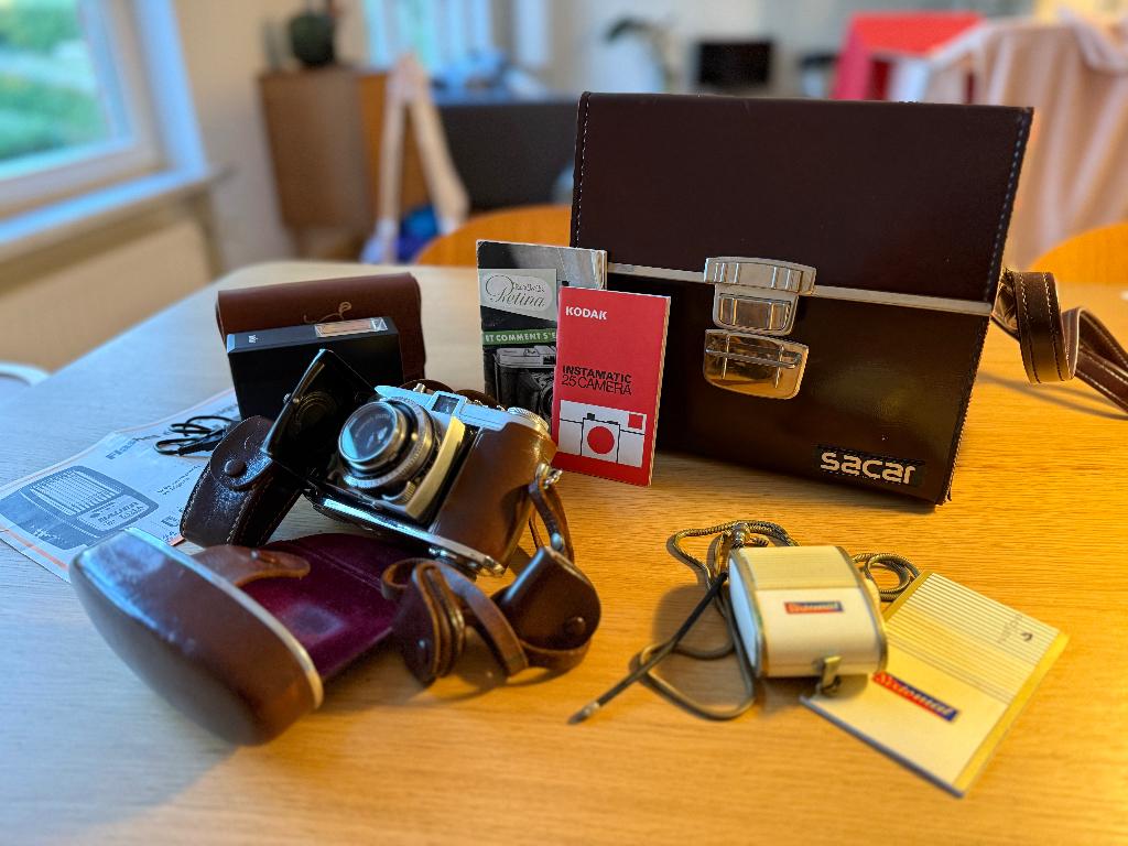 Kodak Retina IB fonctionnel + sacoche & accessoires., TV, Hi-fi & Vidéo, Appareils photo analogiques, Enlèvement ou Envoi, Utilisé