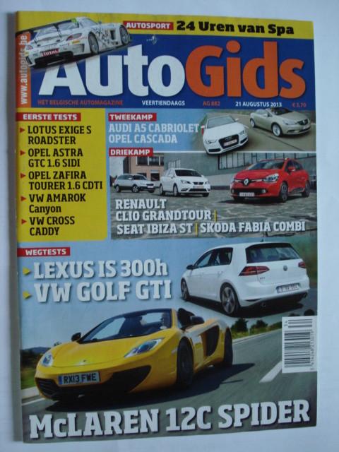 AutoGids 882 McLaren 12C Spider/VW Golf GTI/GTD/Lexus IS, Envoi, Utilisé, Général