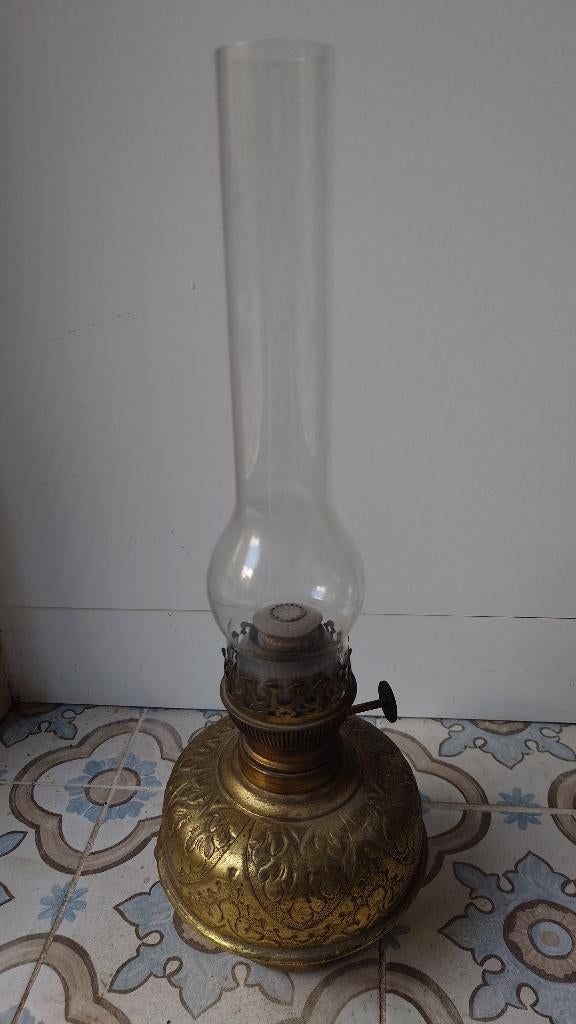 olie lamp goede staat met merk, Ophalen of Verzenden