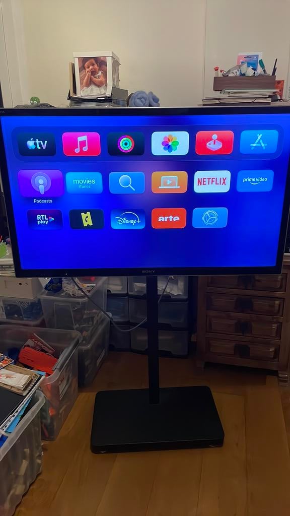 Sony 46" tv op vloerstandaard met telecom, Ophalen, Gebruikt