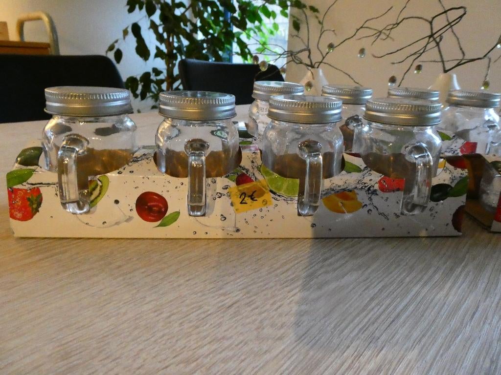 leuke glazen potjes   250 ml, Huis en Inrichting, Ophalen of Verzenden, Nieuw