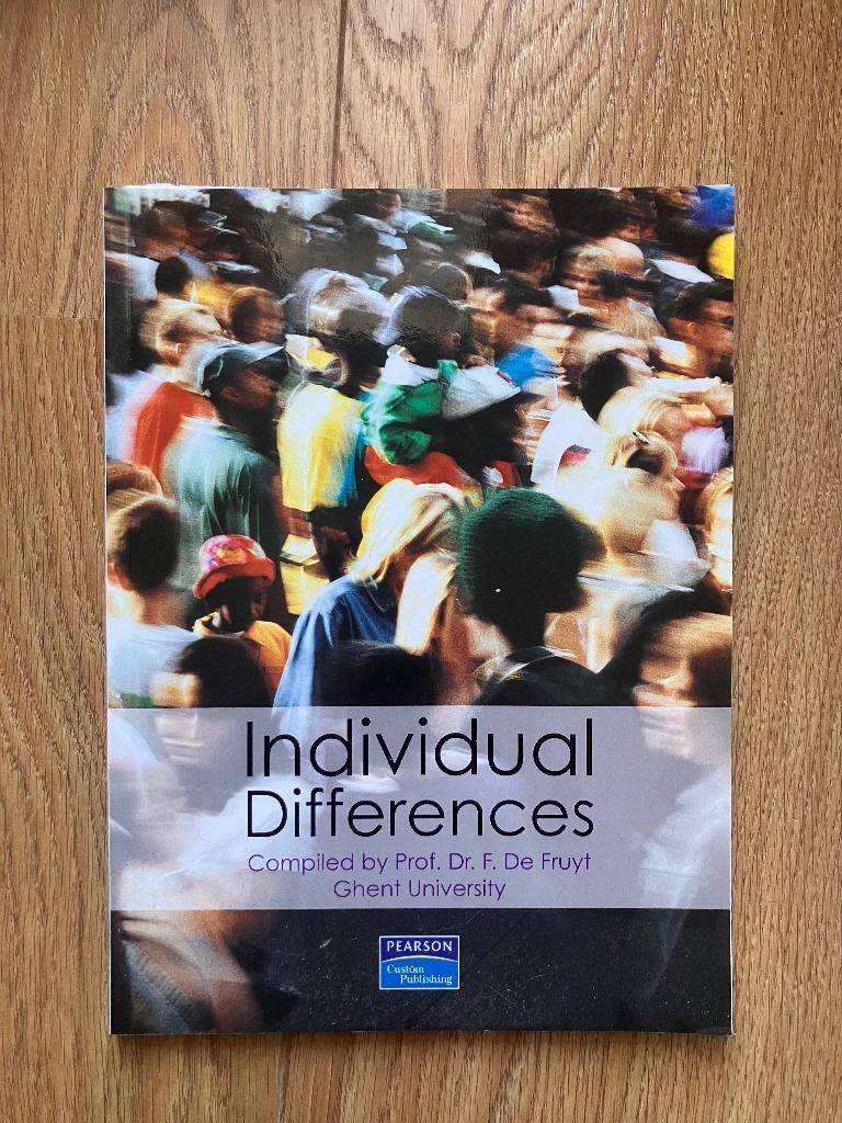 Individual Differences, Dr. F. De Fruyt, Ophalen of Verzenden, Zo goed als nieuw, Overige onderwerpen