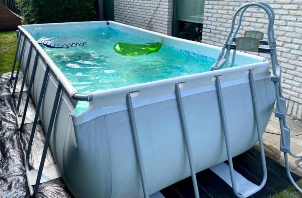 zwembad 4mx2mx1m + warmtepomp, Tuin en Terras, Zwembaden, Ophalen, 200 tot 300 cm, 80 tot 120 cm, Zo goed als nieuw