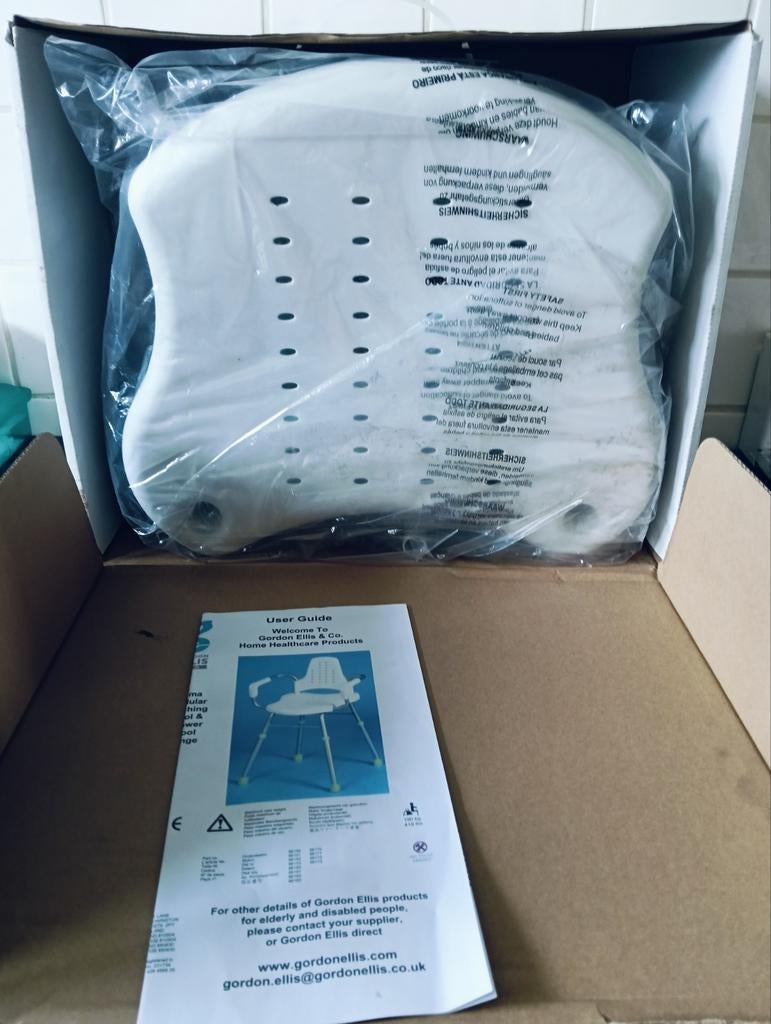 Chaise de salle de bain ajustable Gordon Ellis, Enlèvement ou Envoi