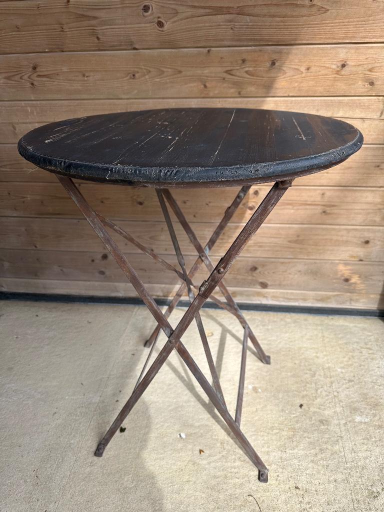 Bistrotafel, Tuin en Terras, Tuintafels, Ophalen, Gebruikt, Rond, Hout