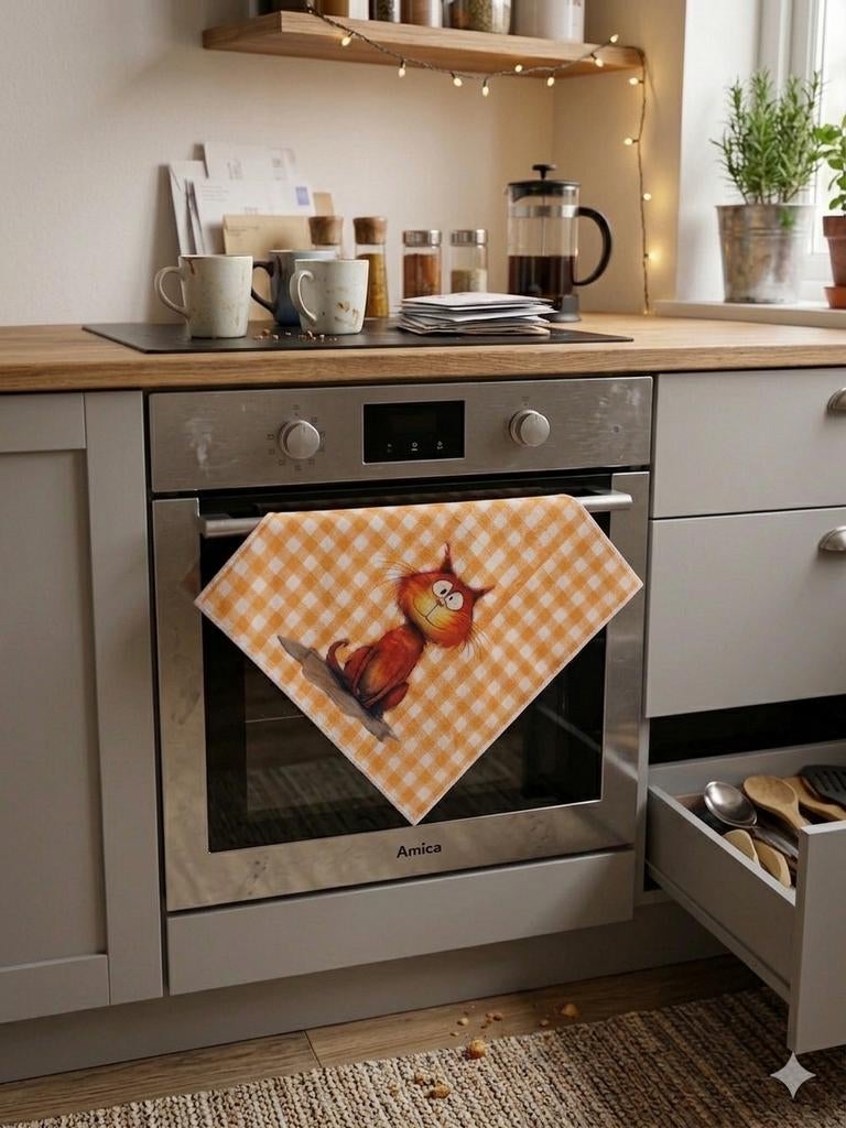 Handdoeken, Huis en Inrichting, Keuken | Textiel, Nieuw, Theedoek of Handdoek, Oranje, Ophalen of Verzenden