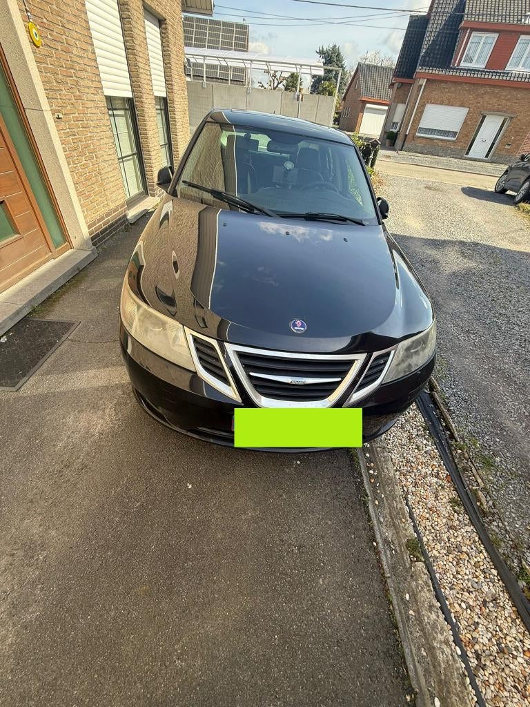 Saab 9-3 1.9 TiD Sedan (2008) – 220.000 km, Auto's, Stof, Zwart, 4 cilinders, Zwart