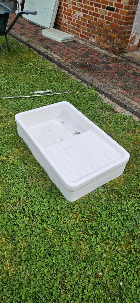 Oude emaille wasbak., Huis en Inrichting, Keuken | Keukenelementen, Ophalen, Gebruikt, Wit, 50 tot 100 cm