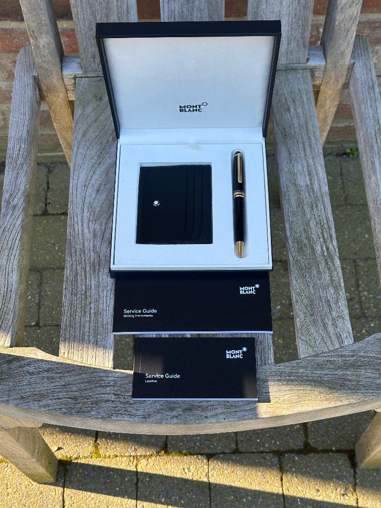 Montblanc balpen + pocket cardholder, Ophalen, Balpen, Mont Blanc, Met reclame