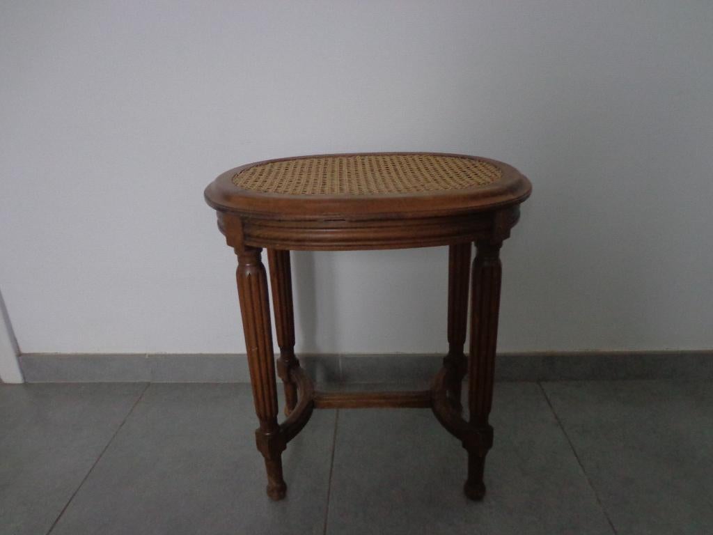 Tabouret ancien bois & cannage, Maison & Meubles, Tabourets, Enlèvement, Utilisé, Bois