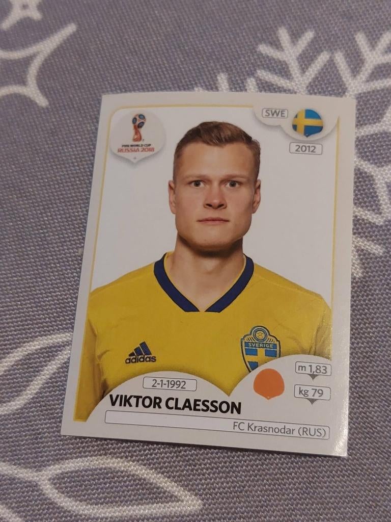 Panini / Sticker / Viktor Claesson / Zweden / WK 2018, Verzamelen, Verzenden, Nieuw, Poster, Plaatje of Sticker