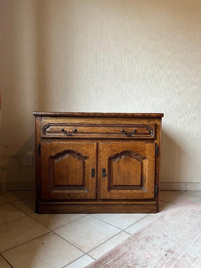 Belgische houten salonkast in zeer goede staat, Huis en Inrichting, Ophalen, Gebruikt