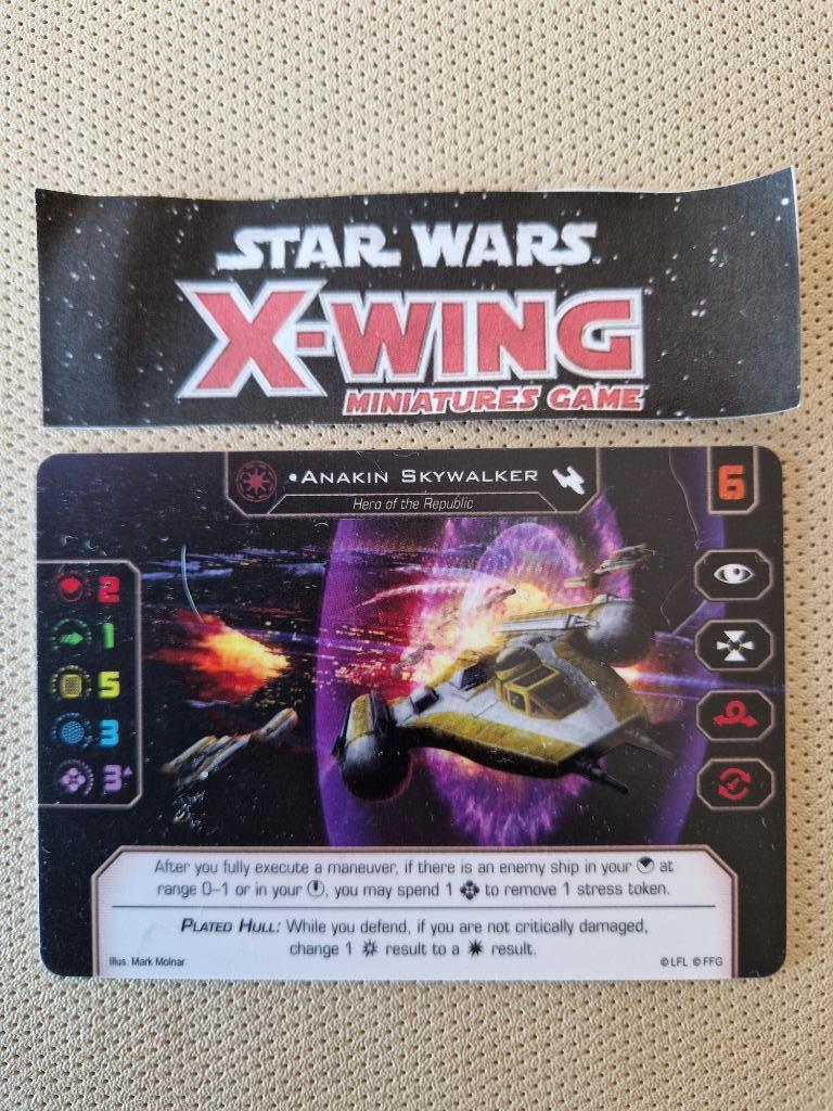 Star Wars X-Wing V2 Anakin Skywalker plastic promo kaart V2, Ophalen of Verzenden, Nieuw, Spel