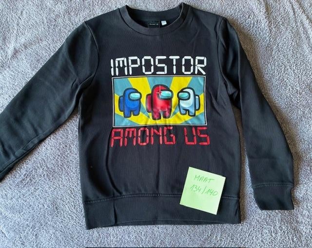 5 hoodies + 2 truien maat 134/140 (among us,ghostbusters,..), Ophalen, Zo goed als nieuw, Jongen, Trui of Vest