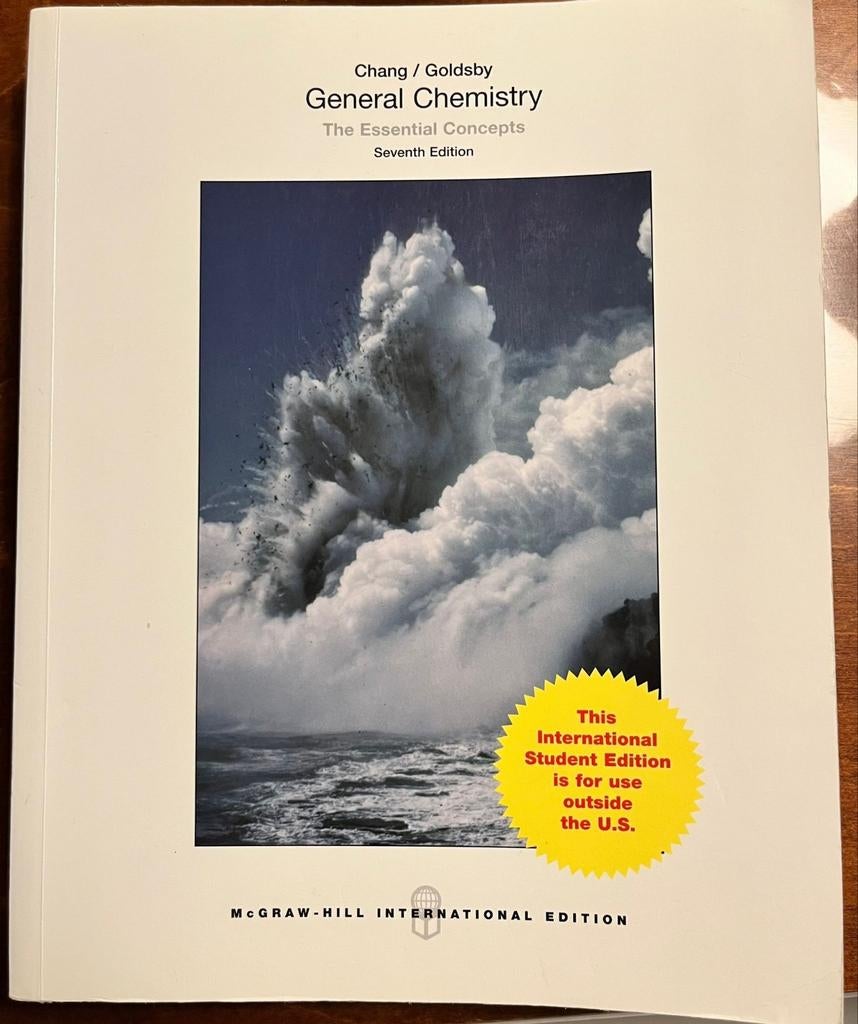 Chimie générale - Les concepts essentiels - septième édition, Enlèvement ou Envoi, Comme neuf