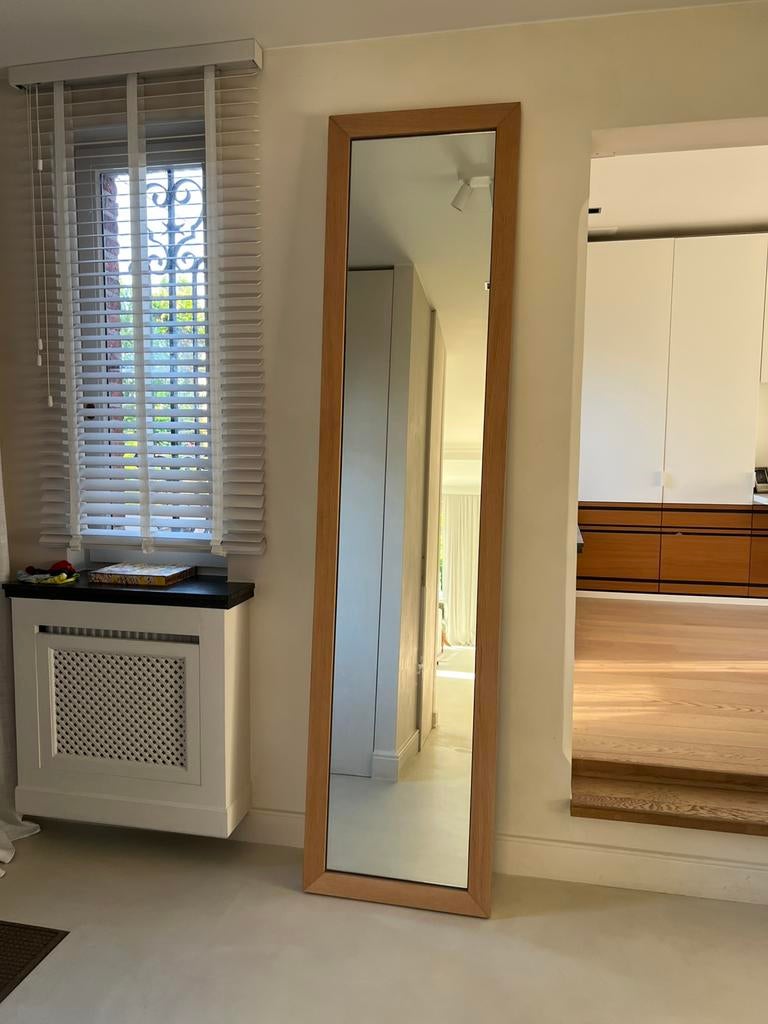 Miroir en chêne sur pied ou suspendu, Maison & Meubles, Enlèvement, Comme neuf