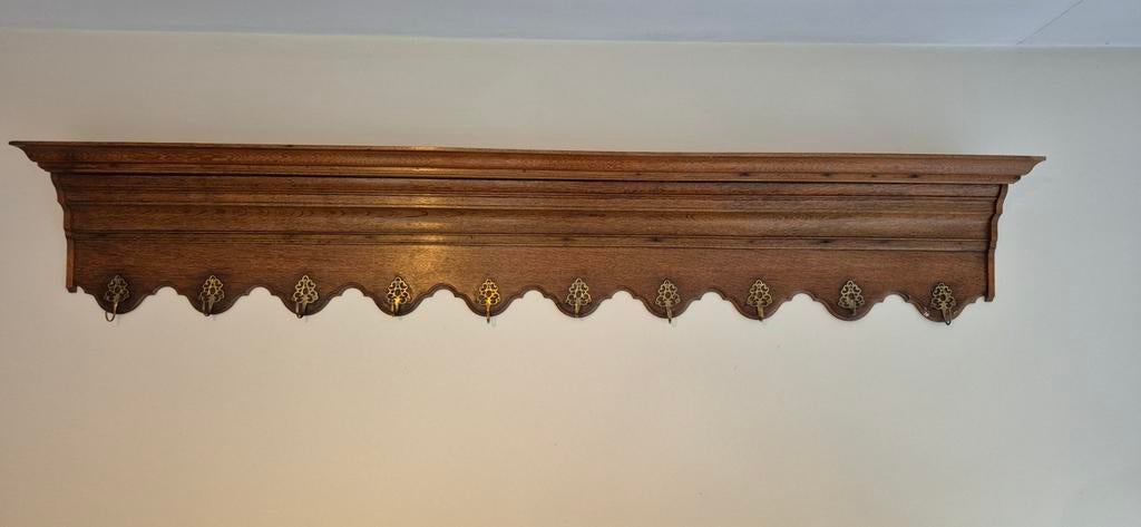 Ancienne archelle 19ème en chêne avec 10 crochets, Ophalen, Zo goed als nieuw