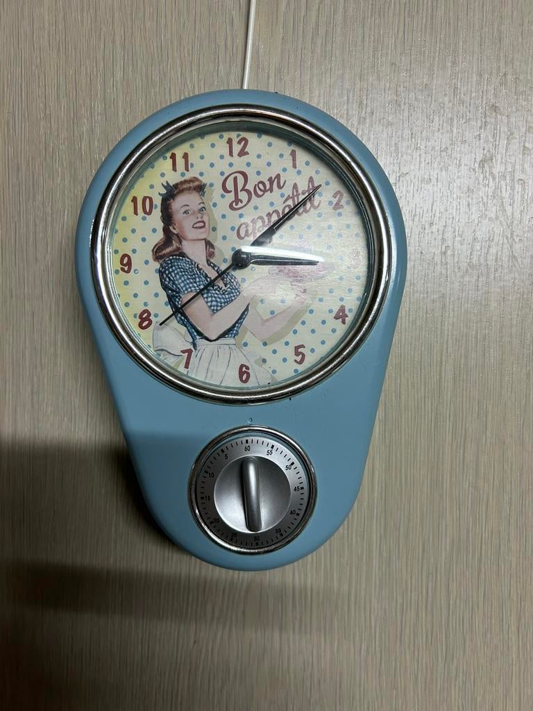 Horloge de cuisine + minuterie, Enlèvement, Comme neuf