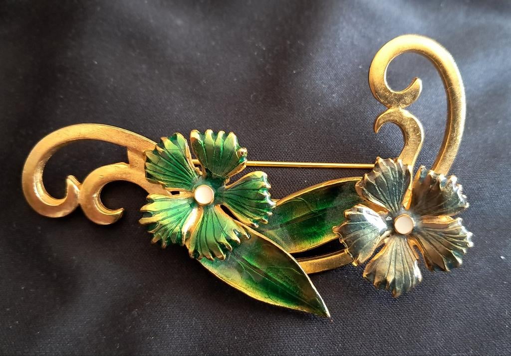 Broche Vintage "Frédéric Goldschild", Bijoux, Sacs & Beauté, Enlèvement ou Envoi, Comme neuf