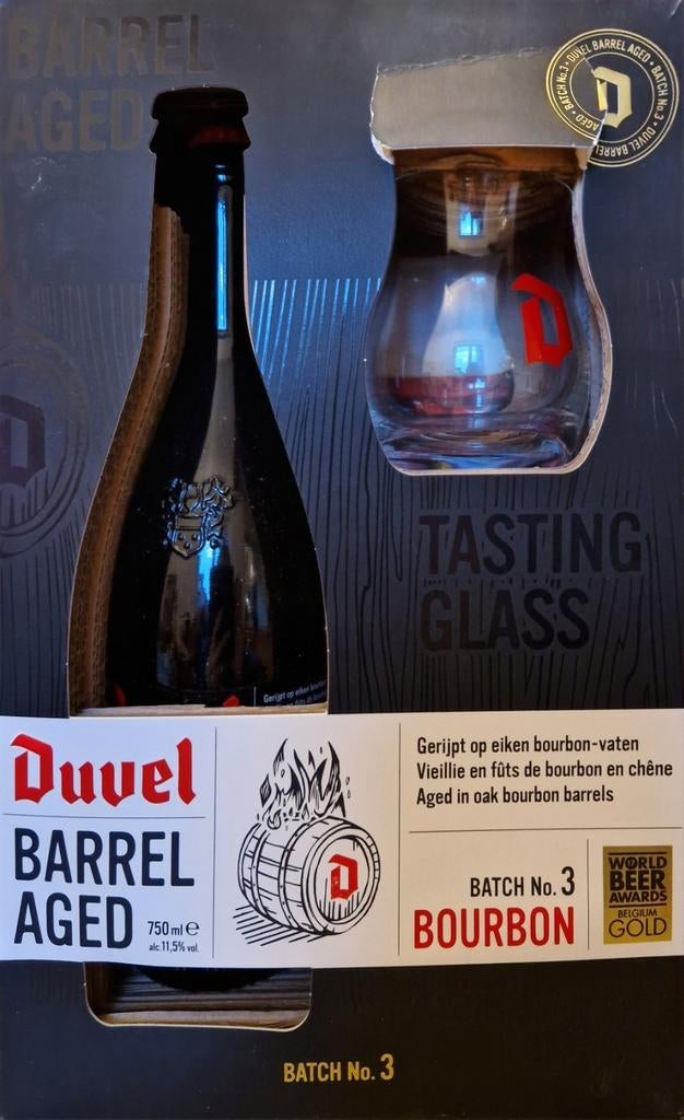 Duvel Barrel Aged Batch No.3 met bijbehorend glas., Verzamelen, Ophalen, Duvel