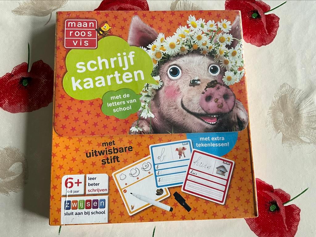 Schrijfkaarten maan vis roos, Kinderen en Baby's, Speelgoed | Educatief en Creatief, Ophalen, Nieuw
