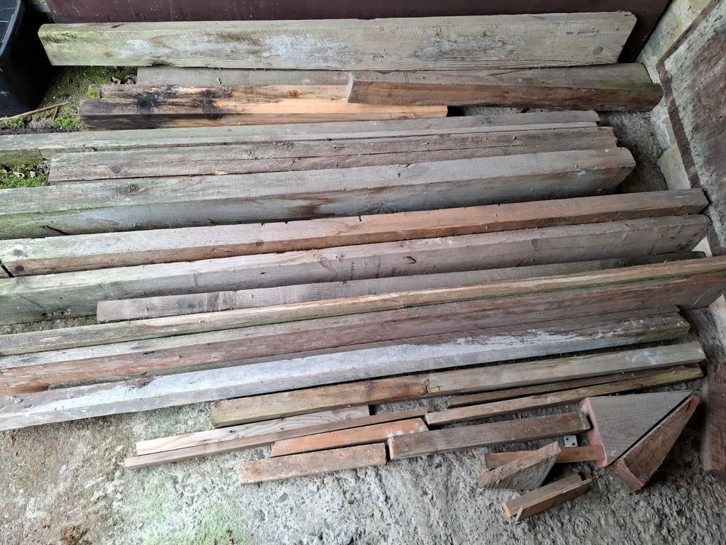 Planches de bois, Jardin & Terrasse, Poteaux, Poutres & Planches, Utilisé, Planches, Bois dur, Enlèvement